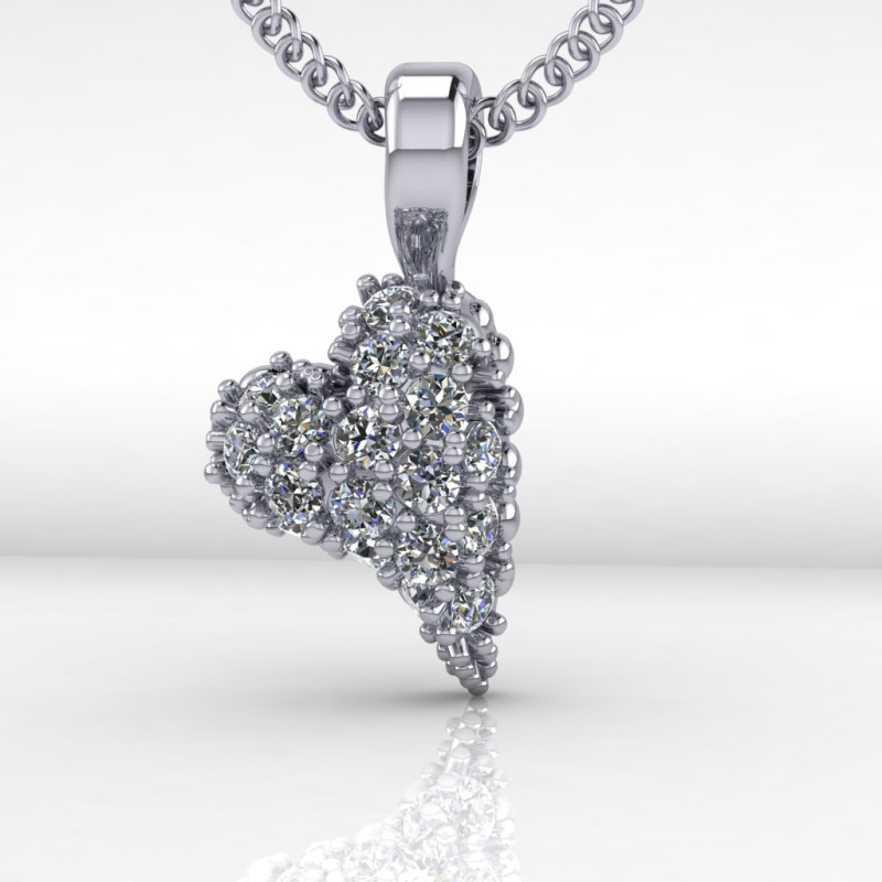 Printable STL jewelry pendant heart 023ct 3D प्रिंट मॉडल .c4d .max .obj .3ds .fbx .stl .blend 