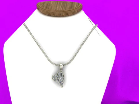 Printable STL jewelry pendant heart 023ct 3D Print Model