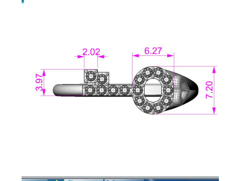 Girls ring - KEY AND HEART -ready to 3d print Modelo de Impressão 3D