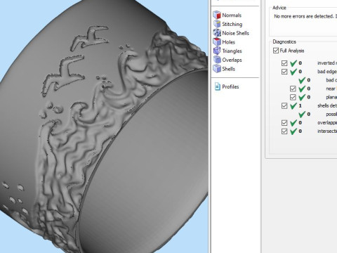 Jewelry engagement ring sea waves Printable STL 5-12 US sizes 3D Print Model