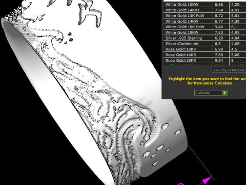 Jewelry engagement ring sea waves Printable STL 5-12 US sizes 3D Print Model