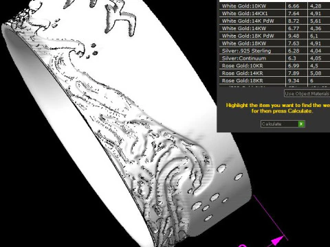 Jewelry engagement ring sea waves Printable STL 5-12 US sizes 3D Print Model