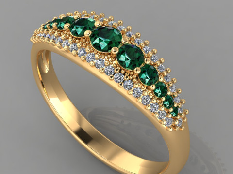 Engagement ring -05ct - printable STL 3D Принт Модель
