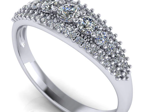 Engagement ring -05ct - printable STL 3D Print Model