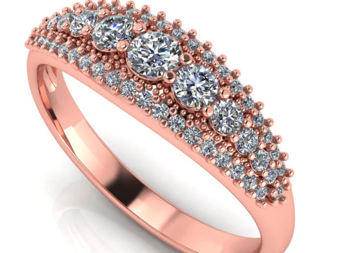 Engagement ring -05ct - printable STL 3D Print Model