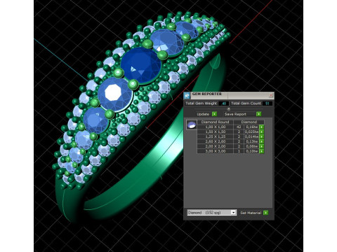Engagement ring -05ct - printable STL 3D Принт Модель