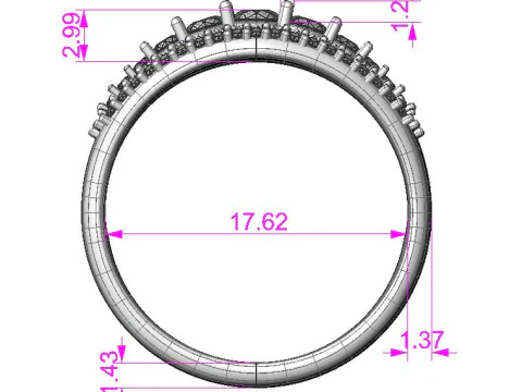 Engagement ring -05ct - printable STL 3D Print Model