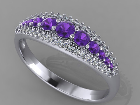 Engagement ring -05ct - printable STL 3D Принт Модель
