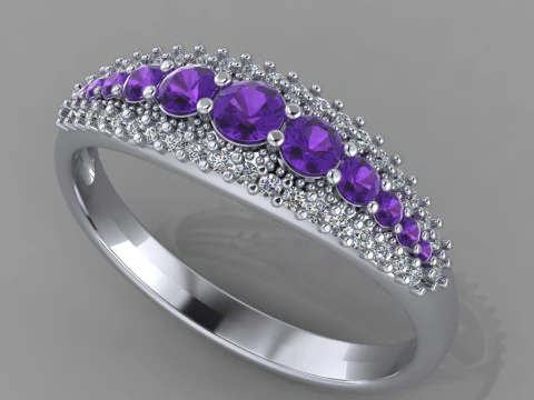 Engagement ring -05ct - printable STL 3D Print Model