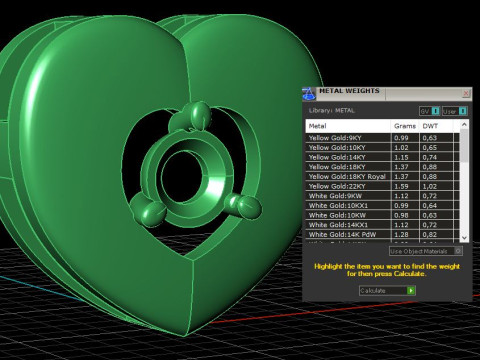 Jewelry pendant heart with diamond 01ct Printable STL 3D Принт Модель