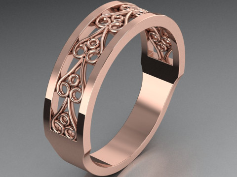 Printable jewelry engagement wedding ring - hearts arourd- STL 3D-printmodel