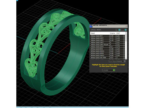 Printable jewelry engagement wedding ring - hearts arourd- STL 3D Print Model