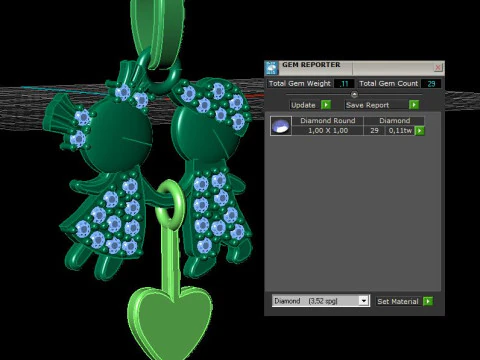 Printable STL jewelry pendant girl and boy 3D Print Model