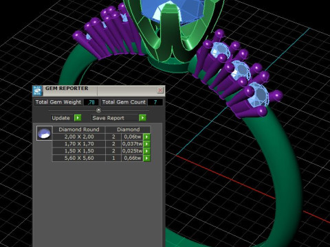 Engagement SOL ring -08ct - printable STL 3D Print Model