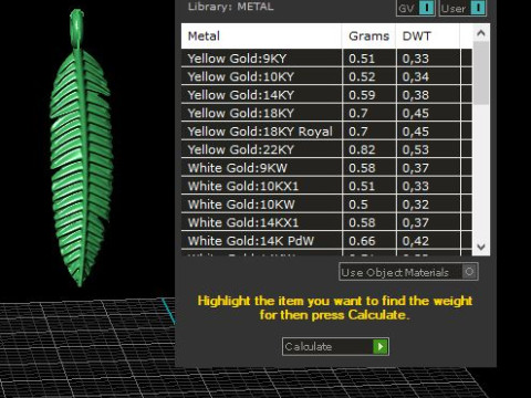 Jewelry pendant feather for bracelet or necklace or earrings - Printable STL 3D 打印模型