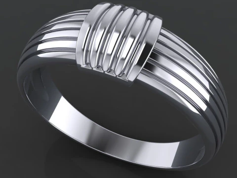 PRINTABLE WOMANS RING two colors not stones 3D Print Model