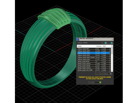 PRINTABLE WOMANS RING two colors not stones 3D Print Model