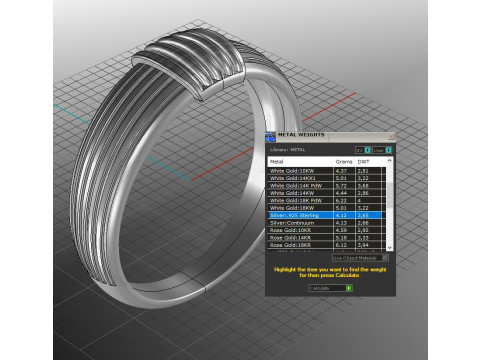 PRINTABLE WOMANS RING two colors not stones 3D 打印模型