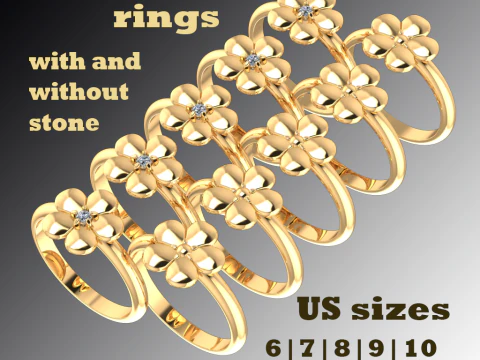 Ювелірне кільце FLOWER - Printable STL 3D Принт Модель