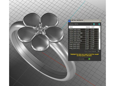 Jewelry FLOWER ring - Printable STL 3D Print Model