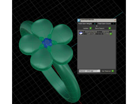 Jewelry FLOWER ring - Printable STL 3D Print Model