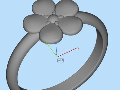 Jewelry FLOWER ring - Printable STL 3D Print Model