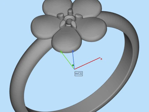 Jewelry FLOWER ring - Printable STL 3D Print Model
