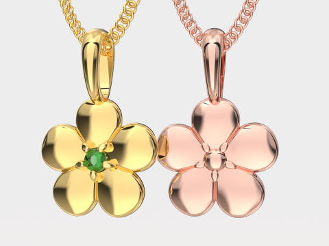 Jewelry FLOWER pendant - Printable STL 3D Print Model