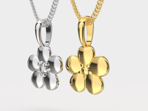 Jewelry FLOWER pendant - Printable STL 3D Print Model