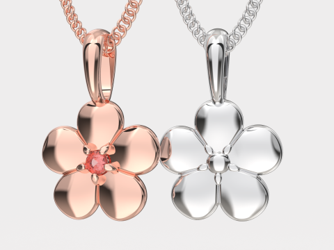 Jewelry FLOWER pendant - Printable STL 3D Print Model