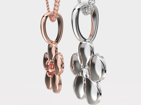 Jewelry FLOWER pendant - Printable STL 3D Print Model