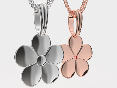 Jewelry FLOWER pendant - Printable STL 3D Print Model