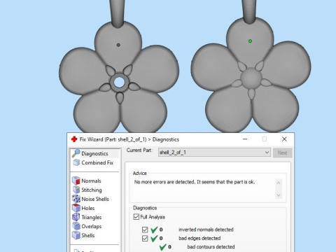 Jewelry FLOWER pendant - Printable STL 3D Print Model