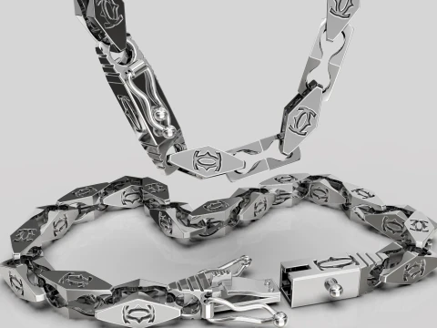 Коробочка для ювелирных изделий и ажурное звено 5 мм, цепочка или браслет STL для печати 3D Принт Модель