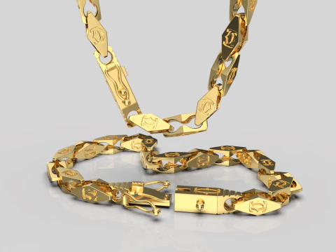 Коробочка для ювелирных изделий и ажурное звено 5 мм, цепочка или браслет STL для печати 3D Принт Модель