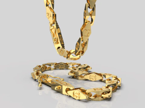 Коробочка для ювелирных изделий и ажурное звено 5 мм, цепочка или браслет STL для печати 3D Принт Модель