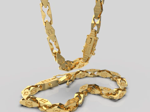 Коробочка для ювелирных изделий и ажурное звено 5 мм, цепочка или браслет STL для печати 3D Принт Модель