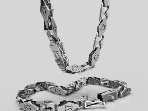 Коробочка для ювелирных изделий и ажурное звено 5 мм, цепочка или браслет STL для печати 3D Принт Модель