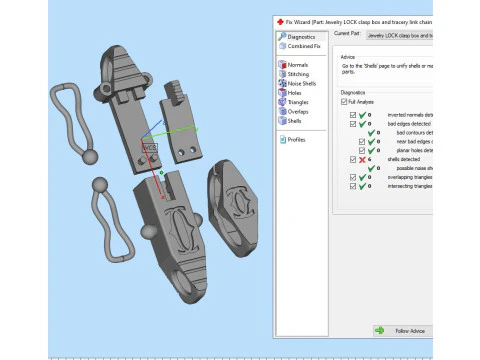 Коробочка для ювелирных изделий и ажурное звено 5 мм, цепочка или браслет STL для печати 3D Принт Модель