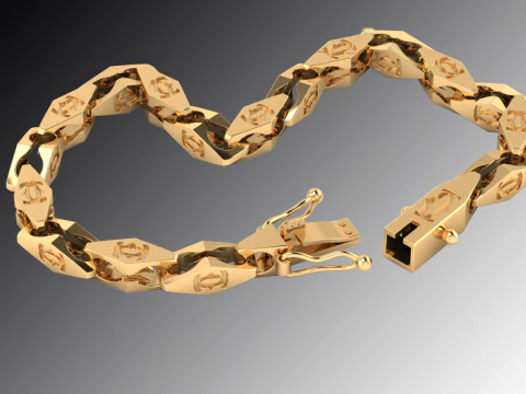 Коробочка для ювелирных изделий и ажурное звено 5 мм, цепочка или браслет STL для печати 3D Принт Модель