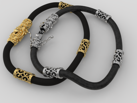 Jewelry Lock and detail for necklace or bracelet printable STL 3D Print Model