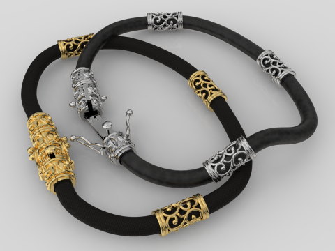 Jewelry Lock and detail for necklace or bracelet printable STL 3D Print Model