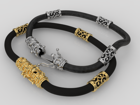 Jewelry Lock and detail for necklace or bracelet printable STL 3D Print Model
