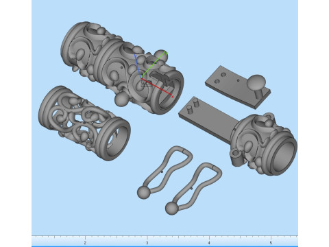 Jewelry Lock and detail for necklace or bracelet printable STL 3D Print Model