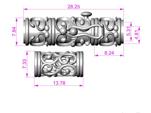 Jewelry Lock and detail for necklace or bracelet printable STL 3D Print Model
