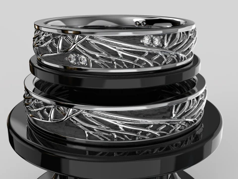 Jewelry wedding ring tree branch Printable STL 5-12 US sizes 3D Print Model