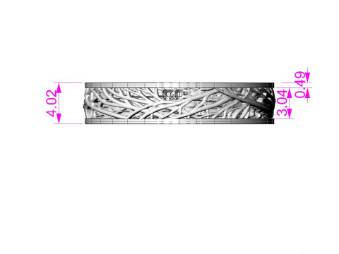 Jewelry wedding ring tree branch Printable STL 5-12 US sizes 3D Принт Модель