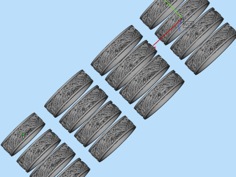 Jewelry wedding ring tree branch 6mm US 5-12 sizes Printable STL 3Dプリントモデル