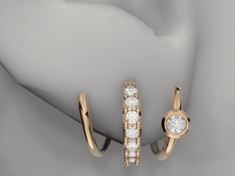 Jewelry earring pirsing spiral - Printable STL 3D Print Model