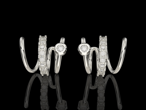 Jewelry earring pirsing spiral - Printable STL 3D Print Model